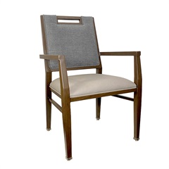 Rose Wood-Look Aluminum Chairs